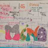 �La pagina che ricordo con pi� piacere � quella con su disegnato un muro in miniatura, sul quale ogni mio compagno aveva scritto un aggettivo che mi descriveva�, rammenta con gli occhi lucidi la 34enne Mina